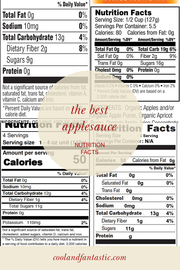 The Best Applesauce Nutrition Facts Home, Family, Style and Art Ideas